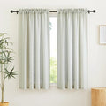 RYB HOME Flax Linen Blend Curtains for Closet Kitchen, Semi Translucent Privacy Protection Light Filtering Decorative Short Small Window Drapes for Bedroom, W 52 x L 36 inches, Sage Green, 2 Panels