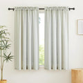 RYB HOME Linen Blend Curtains 72 inch Length for Dining Room Decorative, Thick Heavy Textured Breathable Privacy Assured Wrinkle Resistance Boho, W 52 x L 72 inches, Sage Green, 2 Panels