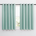 NICETOWN Insulated Blackout Curtains and Drapes - Microfiber Energy Saving Thermal Insulated Solid Grommet Blackout Draperies for Kitchen (1 Pair, 66 inches by 54 Inch, Aqua Blue)