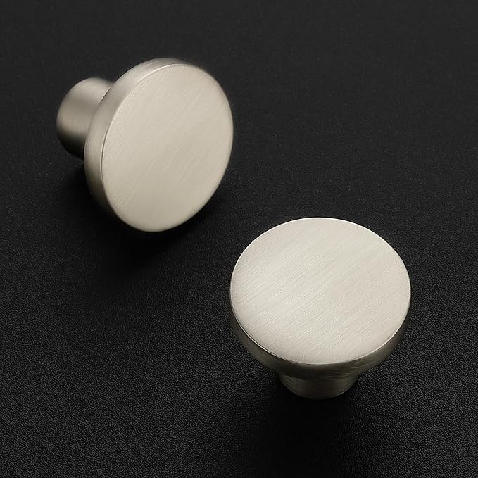 Ravinte 35 Pack Cabinet Knobs Brushed Nickel Kitchen Cabinet Knobs Round Dresser Drawer Pulls Closet Door Pulls 1-1/5 Inch