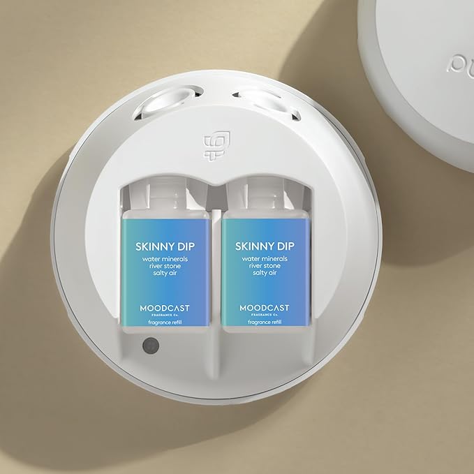 Pura & Moodcast Home Scent Refill - Smart Home Air Diffuser - Up to 120-Hours of Luxury Fragrance per Refill - Spring & Summer Fragrance - 2 Pack, Skinny Dip