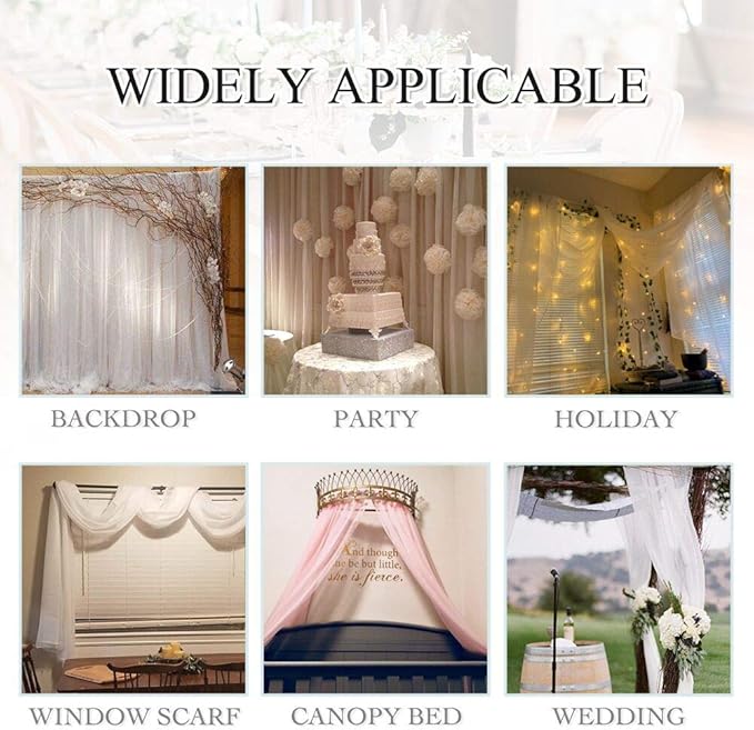 RYB HOME Canopy Bed Curtains - Soft Sheer Valance Curtains Backdrop for Dining Living Room Stage Events Sliding Door, 60 inch Wide x 216 inches Long, 1 Pair,Light Rainbow
