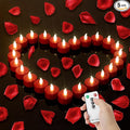 Tea Light Candles with Remote Control,Flickering Flameless LED Candle,Long Lasting 400+Hours,Battery Operated with Timer for Home Decoration Seasonal &Festival Celebration Red (5pcs)