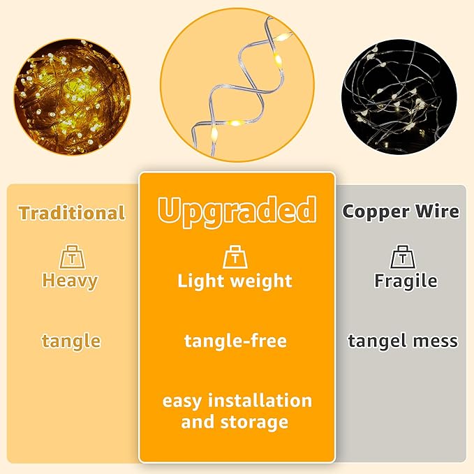 Ollny Curtain Lights 300LED 9.8ftx9.8ft, Connectable IP67 Waterproof Outdoor Curtain String Lights with Remote, Plug-in Untangle Fairy Lights with 8 Modes 3 Timers for Wall Backdrop Decor(Warm White)