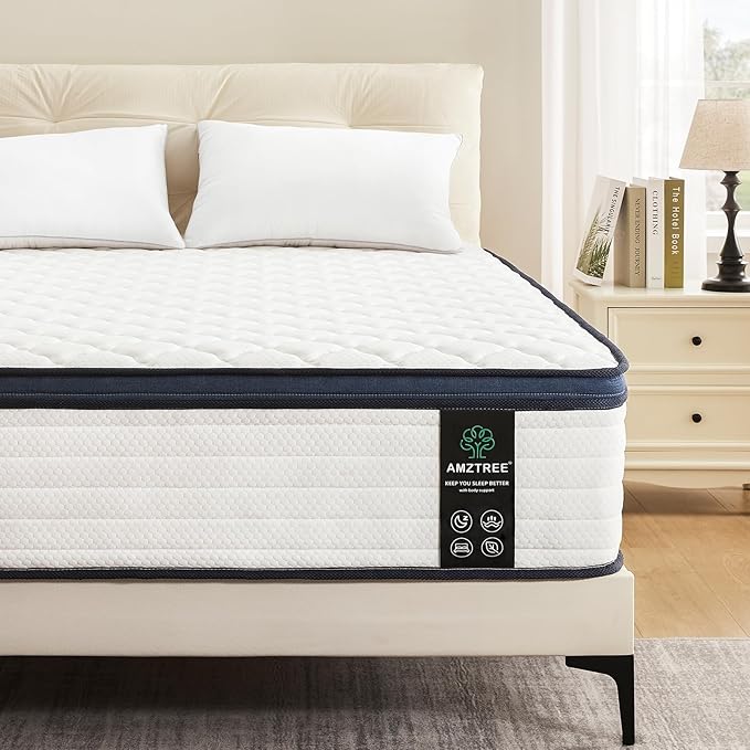 Full Size Mattress 10 Inch Full Mattress in a Box - Memory Foam & Pocket Springs, Pressure Relief, Medium Firm Comfort, Motion Isolation, Ideal for All Sleep Positions, CertiPUR-US Certified