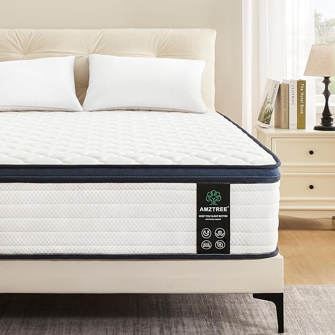 Full Size Mattress 12 Inch Full Mattress - Memory Foam & Pocket Coils Springs, Pressure Relief, Medium Firm Comfort, Motion Isolation, Ideal for All Sleep Positions, CertiPUR-US Certified