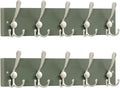 SKOLOO Creations Forest Green Solid Wood Wall Mounted Coat Rack, 5 Hooks, 17" Long - Kitchen, Mudroom, Entryway, Bathroom - Includes Mounting Hardware, Wall Coat Hanger, Towel Rack, Pack of 2