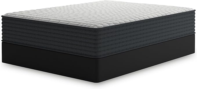 Signature Design by Ashley Hybrid 1200 12" Firm Moisture Wicking Mattress, Charcoal-Infused Gel Memory Foam, Edge Support for Pressure Relief, Temperature Regulating, California King, Fiberglass Free
