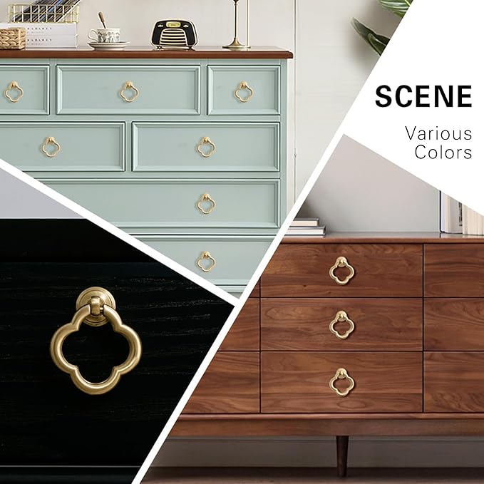 Cupboard Knobs Cabinet Knobs Drawer knobs, Zinc Alloy Gold Knobs for Dresser, Cupboard Knobs for Kitchen, Bathroom (Style C-12)
