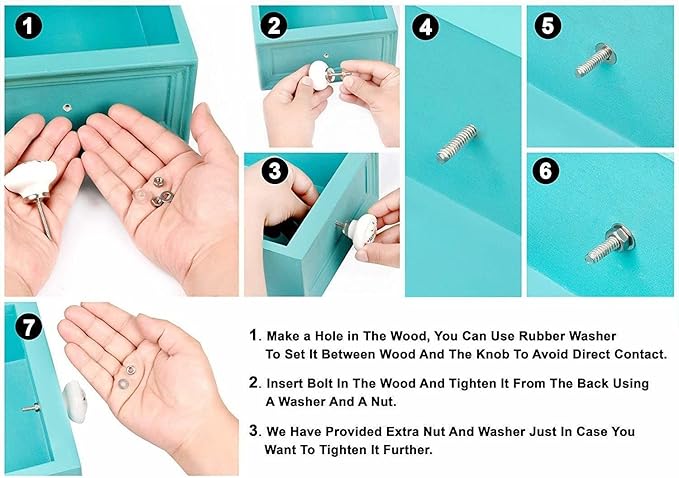 Perilla Home Marrakesh Mix Ceramic Knob (Set of 8) Decorative Knobs for Home Kitchen Cabinet Hardware Cupboard Door Dresser Wardrobe and Drawer Pulls