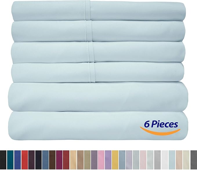 Twin XL Size Bed Sheets - 4 Piece 1500 Supreme Collection Fine Brushed Microfiber Deep Pocket Twin X-Large Sheet Set Bedding - 1 EXTRA PILLOW CASES, GREAT VALUE, Twin XL, Aqua