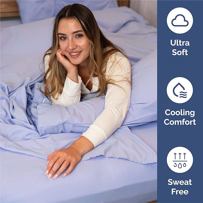 Full 6 Piece Sheet Set - Comfy Breathable & Cooling - Ultra Soft Hotel Luxury Bedding Set w/ 8-16 Inch Deep Pockets - 1 Flat & 1 Fitted Sheet & 4 Pillowcases - Wrinkle Free and Easy Care - Lavender