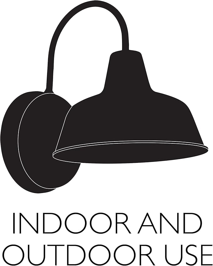Design House Mason Barn Light Indoor/Outdoor Wall Mount Modern Industrial Farmhouse Wall Light for Patio, Garage, Bathroom, Office, Kitchen, 8-Inch, Satin Black, 579367