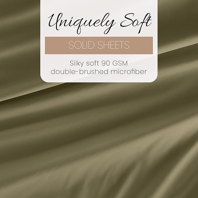 Linen Market Double-Brushed Microfiber Twin Sheet Set 3 Piece – Oeko-TEX Certified Ultra Soft & Wrinkle-Free - 16" Deep Pocket Sheets - Easy Care Twin Size - Sage