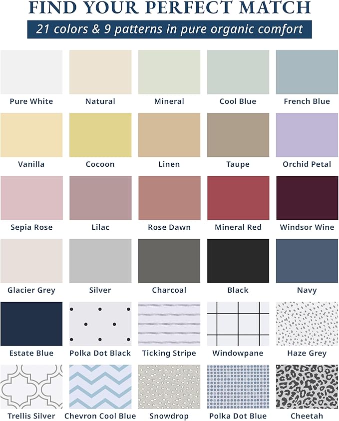 LANE LINEN 100% Organic Cotton Full Sheets Set, 4-Piece Pure Organic Cotton Percale Sheets, Long Staple Cotton Sheet, Ultra Soft Bedding Sheets, Breathable,Fits Mattress Upto 15" Deep - Rose Dawn