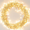 koopower 36ft 100 LED Battery Operated String Lights with Timer on IP65 Waterproof Clear String for Outdoor and Indoor Use (8 Modes, Warm White)