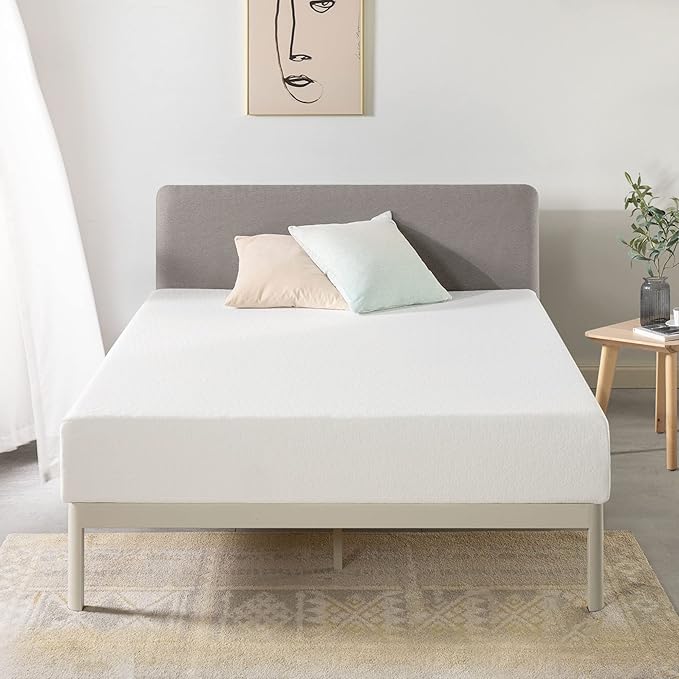 Best Price Mattress 10 inch Twin Mattress XL Long, Bed-In-A-Box, Green Tea Memory Foam,White