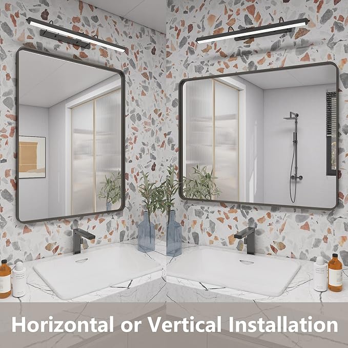 48x40 Bronze Bathroom Mirror, Brushed Bronze Metal Frame Mirrors for Wall, Rounded Rectangle Bronze Mirror for Vanity,Farmhouse, Bedroom, Anti-Rust (Horizontal/Vertical)