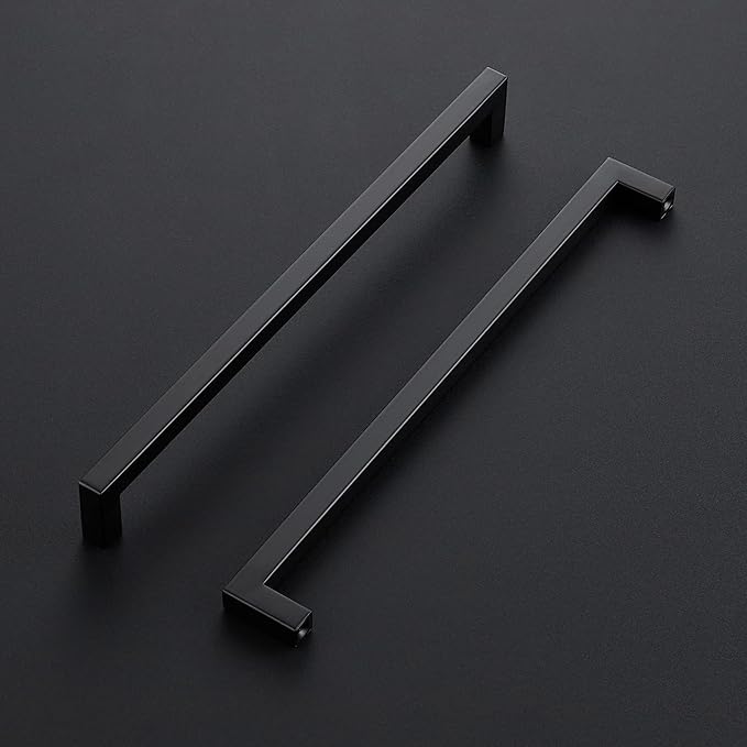 Ravinte 3 Pack 11-5/16 Inch Square Cabinet Handles - Matte Black Pulls for Kitchen Drawers and Cabinets - Hardware Handles