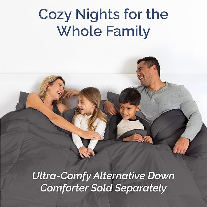 King 6 Piece Sheet Set - Comfy Breathable & Cooling - Ultra-Soft Hotel Luxury Bedding Set with 8-16 Inch Deep Pockets - 1 Flat & 1 Fitted Sheet & 4 Pillowcases - Wrinkle Free & Easy Care - Dark Grey