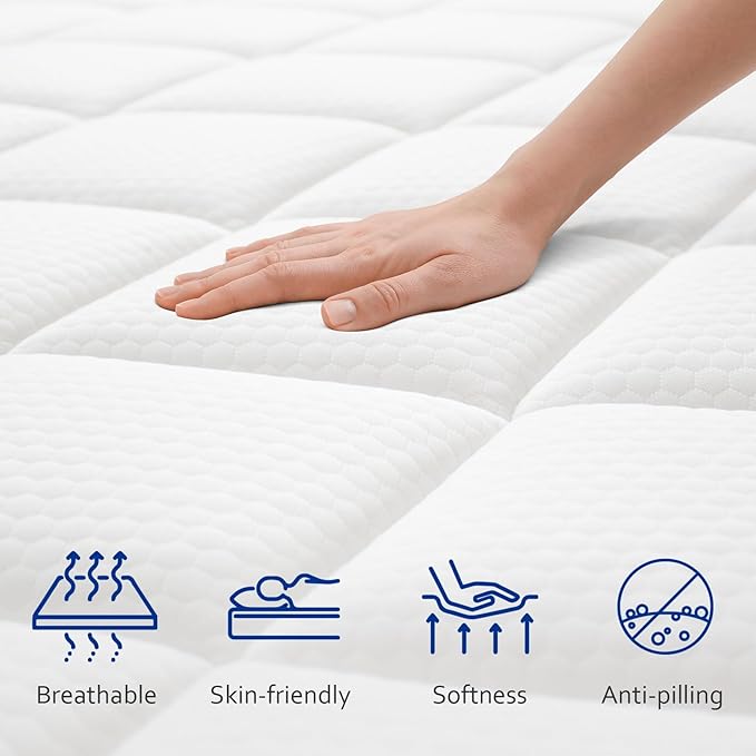 Full Mattress,10 Inch Full Size Hybrid Memory Foam and Individual Pocket Spring,Motion Isolation,Medium Firm Mattress,Pressure Relief,CertiPUR-US,100 Nights Trial