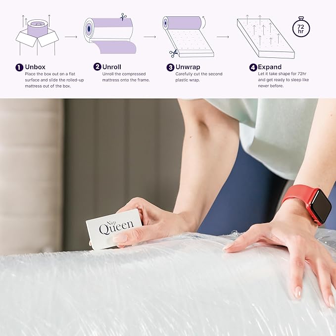 NapQueen Twin Mattress, 14 Inch Elizabeth Cooling Gel Memory Foam Mattress, Twin Bed Mattress in a Box, CertiPUR-US Certified, Medium Firm, Breathable Soft Fabric Cover