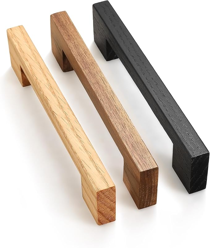 Burlywood Square 7-1/2in 10 pcs Wooden Drawer Pulls Handle pulls for cabinets Kitchen Cabinet Drawer pulls Cabinet Door Pull