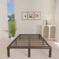 ALDRICH 12 Inch Metal Full Size Bed Frame - Double Black Basic Steel Slats Platform, Easy Assembly Heavy Duty Noise Free Bedframes, No Box Spring Needed