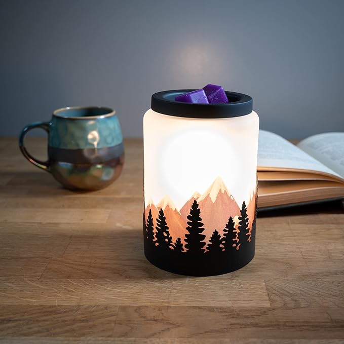 Scentsationals Wax Melt Warmer, Wax Warmer for Scented Wax Melts - Starry Mountain - Candle Wax Melter for Fragrance Cubes and Tarts