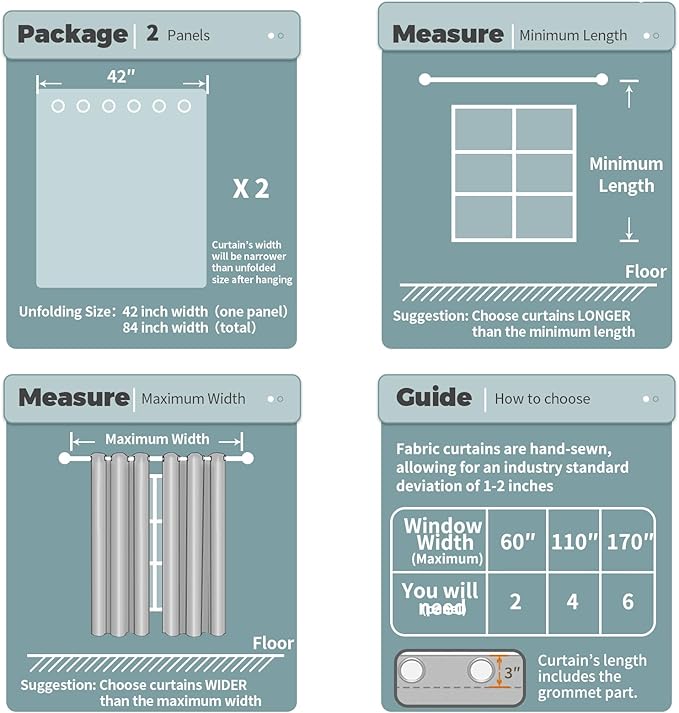BGment Beige Room Darkening Curtains 63 Inches Long 2 Panels Set, Sunlight Blocking Thermal Insulated Grommet Window Treatment Drapes for Bedroom, Each Panel 42 x 63 Inch