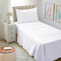 Mejoroom Twin XL Sheet Set - Hotel Luxury Microfiber Sheet & Pillowcase Sets Fits College Dorm Room Mattress - Soft, Breathable, Wrinkle & Fade Resistant - 3 Piece (White)