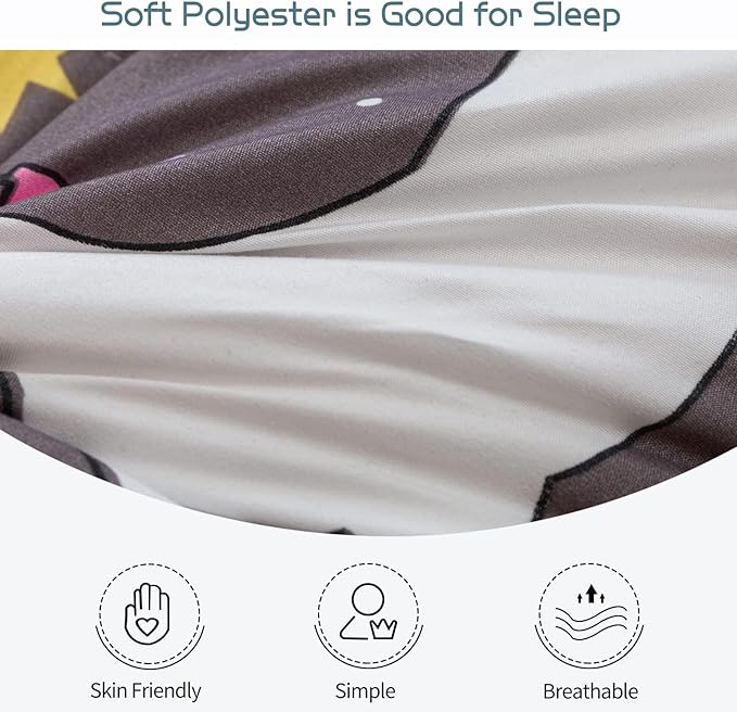 MAXYOYO Unicorn Pattern Futon Mattress, Full Size Japanese Floor Mattress Quilted Bed Mat Topper, Extra Thick Folding Sleeping Pad Breathable Guest Bed for Camping Couch
