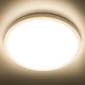SunRider LED Flush Mount Ceiling Light Fixture, 3000K Warm White, 2400LM, 12 Inch 24W Round Flat Ceiling Lights, 240W Equiv. Panel Lamp, Non-Dimmable