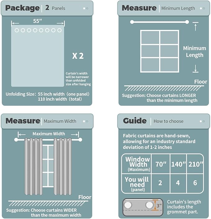 BGment Blackout Curtains for Bedroom - Grommet Thermal Insulated Room Darkening Curtains for Living Room, Set of 2 Panels, Each 55 x 96 Inch, Burgundy Red