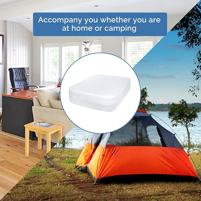 Bedecor Fitted Sheet for Air Mattress Inflate Without Disassembly Convenient & Firm Deep up to 21" White -King