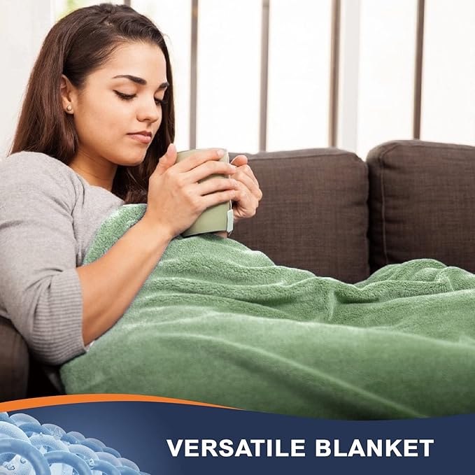 Walensee Fleece Blanket Plush Throw Fuzzy Lightweight (Queen Size 90x90 Sage Green) Super Soft Microfiber Flannel Blankets for Couch, Bed, Sofa Ultra Luxurious Warm and Cozy for All Seasons