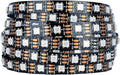 SEZO WS2812B ECO LED Strip Light 16.4FT/5M 60LEDs/m 300Pixels Individually Addressable Programmable 5050SMD Digital RGB Alloy Wires Flexible Dream Color IP30 Non-Waterproof PCB Black DC5V