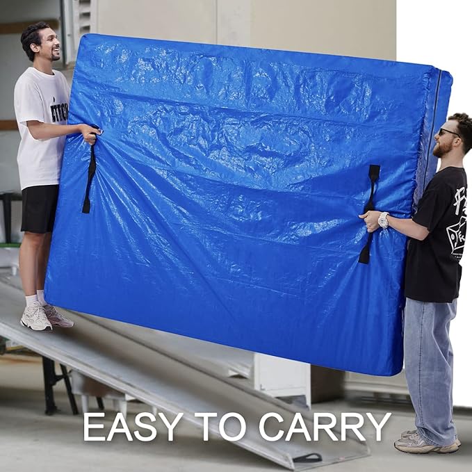 AlexHome Mattress Bag for Moving and Storage,Heavy Duty Tarp Reusable Mattress Storage Bag,Easy Carrier Mattress Moving Cover (Full Size,2 Pack)