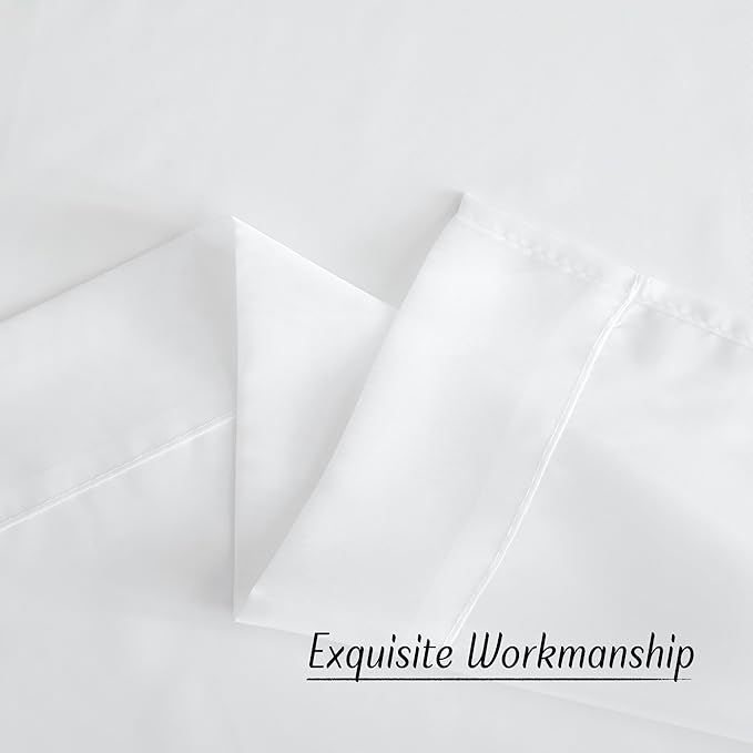 NICETOWN Bedroom Sheer Curtains 54 inch Length - Grommet Top Voile Textured Window Curtains Light and Airy Drapes for Cafe/Loft/Nursery (W54 x L54, 1 Pair, White)