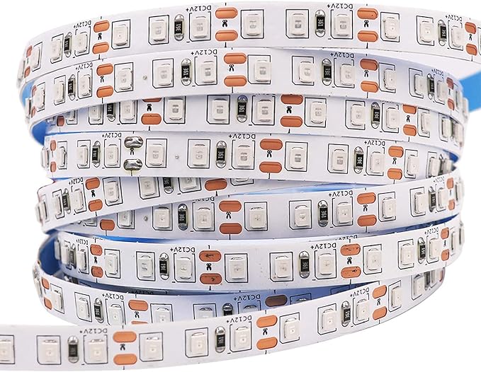 12V 5M/16.4ft LED Strip Light Natural White 4000K 600LEDs Flexible SMD2835 High Brightness No-Waterproof IP20 LED Tape Lights for Bedroom Kitchen Party etc(No Power Supply)