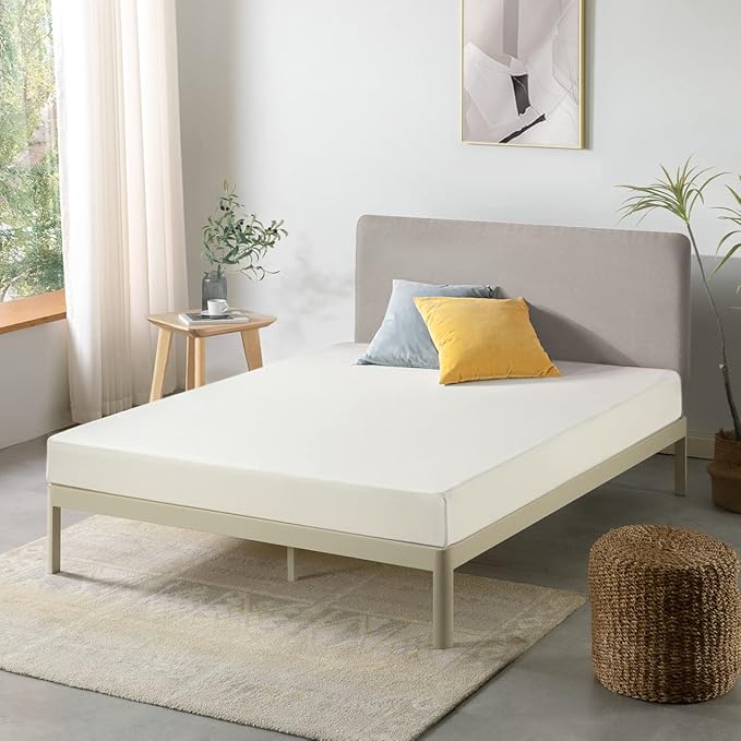 Best Price Mattress Queen Mattress 6 inch Bed-In-A-Box, Green Tea Memory Foam, Cream