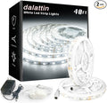 dalattin White LED Strip Lights, 40ft Dimmable LED Light Strip 6500K Bright Daylight White 24V, 720 LEDs 2835 Tape Lights for Bedroom, Kitchen, Mirror, Home Decoration(2 * 20ft)