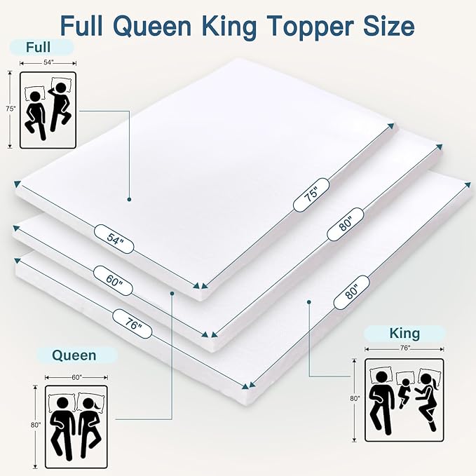 Airensky 4 Inch Memory Foam Mattress Topper, Cooling Gel Infused High Density King (76"x80") Topper with Removable Skin-Friendly Cover, Bed Topper for Pressure Relief Back Pain, CertiPUR-US Certified