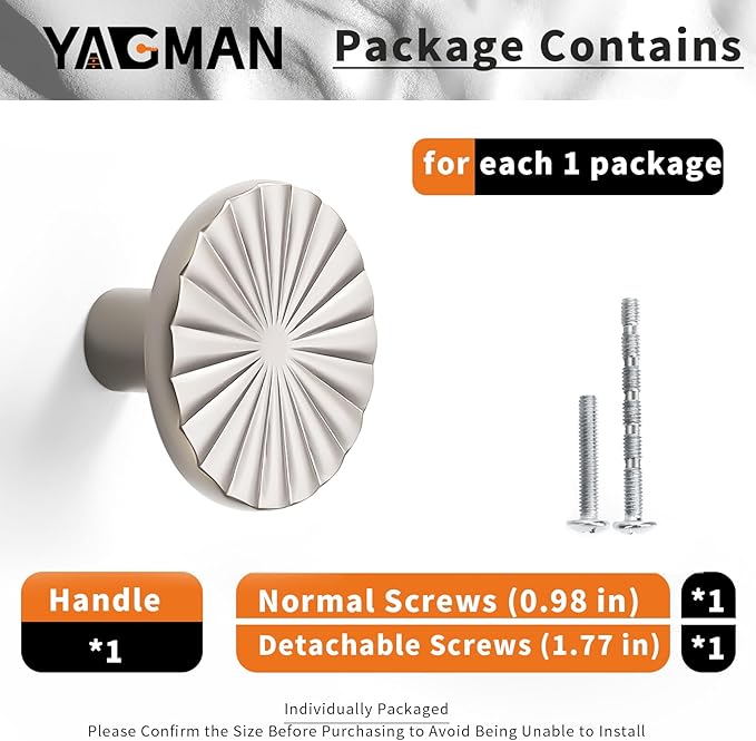 5 Pack Kitchen Cabinet Knobs Round Sunflower Dresser Knob Modern Drawer Hardware Cupboard Handles Furniture Knob for Bathroom Single Hole Knobs for Wardrobe Nickel TYH-BN-K5