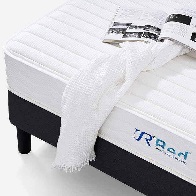 King Mattress,10 Inch Natural Latex Hybrid Gel Memory Foam, Individually Wrapped Pocket Coils Innerspring Mattress, Pressure Relief, Back Pain Relief