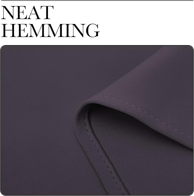 NICETOWN Room Darkening Curtains for Kitchen, Greyish Purple, Set of 2, 42 inches Wide by 50 inches Long, Window Treatment Thermal Insulated Solid Grommet Room Darkening Curtains/Drapes for Bedroom