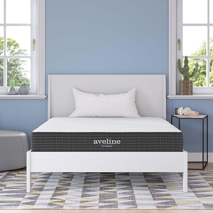 Modway Aveline Gel Infused Memory Mattress with CertiPUR-US Certified Foam, Full, White
