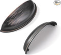 khtumeware 10 Pack 3-3/4" Drawer Pulls Oil Rubbed Bronze Cabinet Cup Pulls Kitchen Hardware Cabinet Handles Drawer Handles Knobs 3-3/4 inch Hole Center