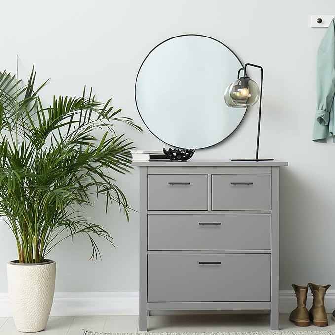 Ravinte Cabinet Handles 30 Pack - 3-3/4 Inch Matte Black Square Pulls, 6 Inch Overall Length - Kitchen Hardware Drawer Pulls