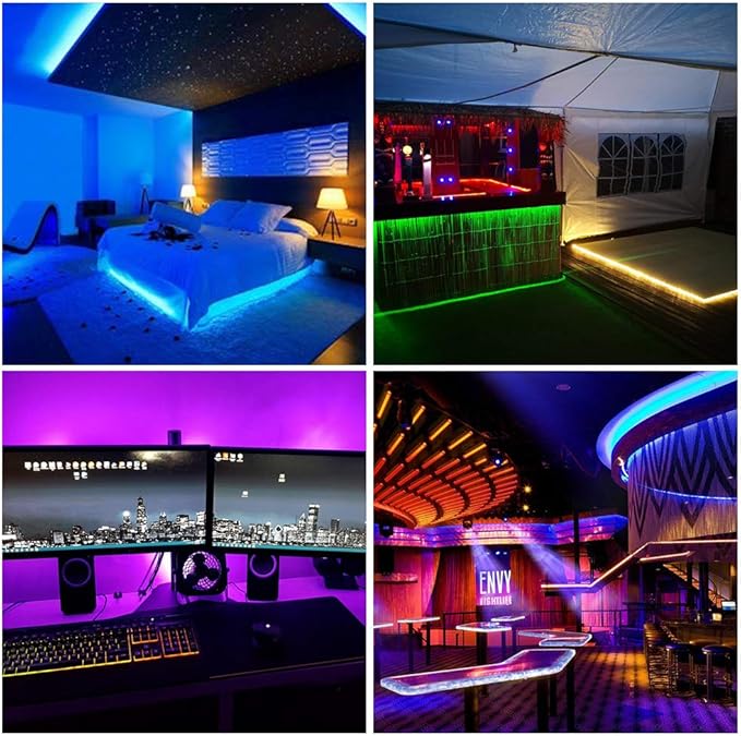 BTF-LIGHTING WS2812B RGB ECO LED Strip, Chasing Effects 5050SMD Individually Addressable 16.4FT 60Pixels/m 300Pixels Flexible Dream Color IP65 for Bedroom DIY Projects DC5V(No Adapter or Controller)